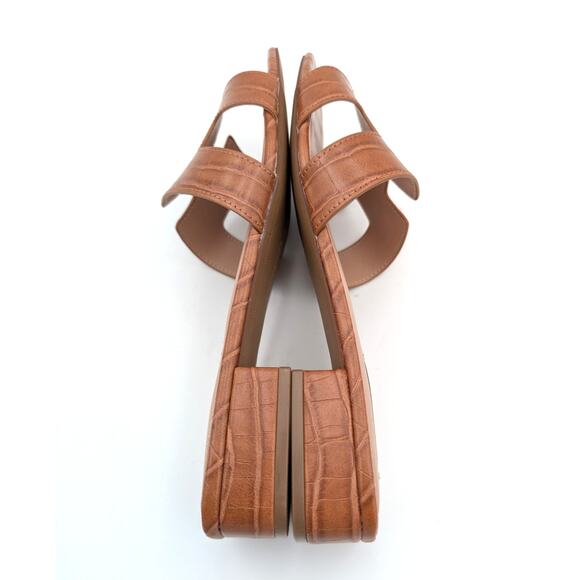 Steven New York Harlien Croc Embossed Slide Sandals Womens Brown Size US11M EU42 - Picture 10 of 10